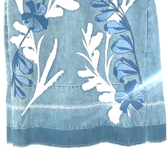 Anthropologie Holding Horses denim mini dress women's XS country western crochet - Picture 4 of 6